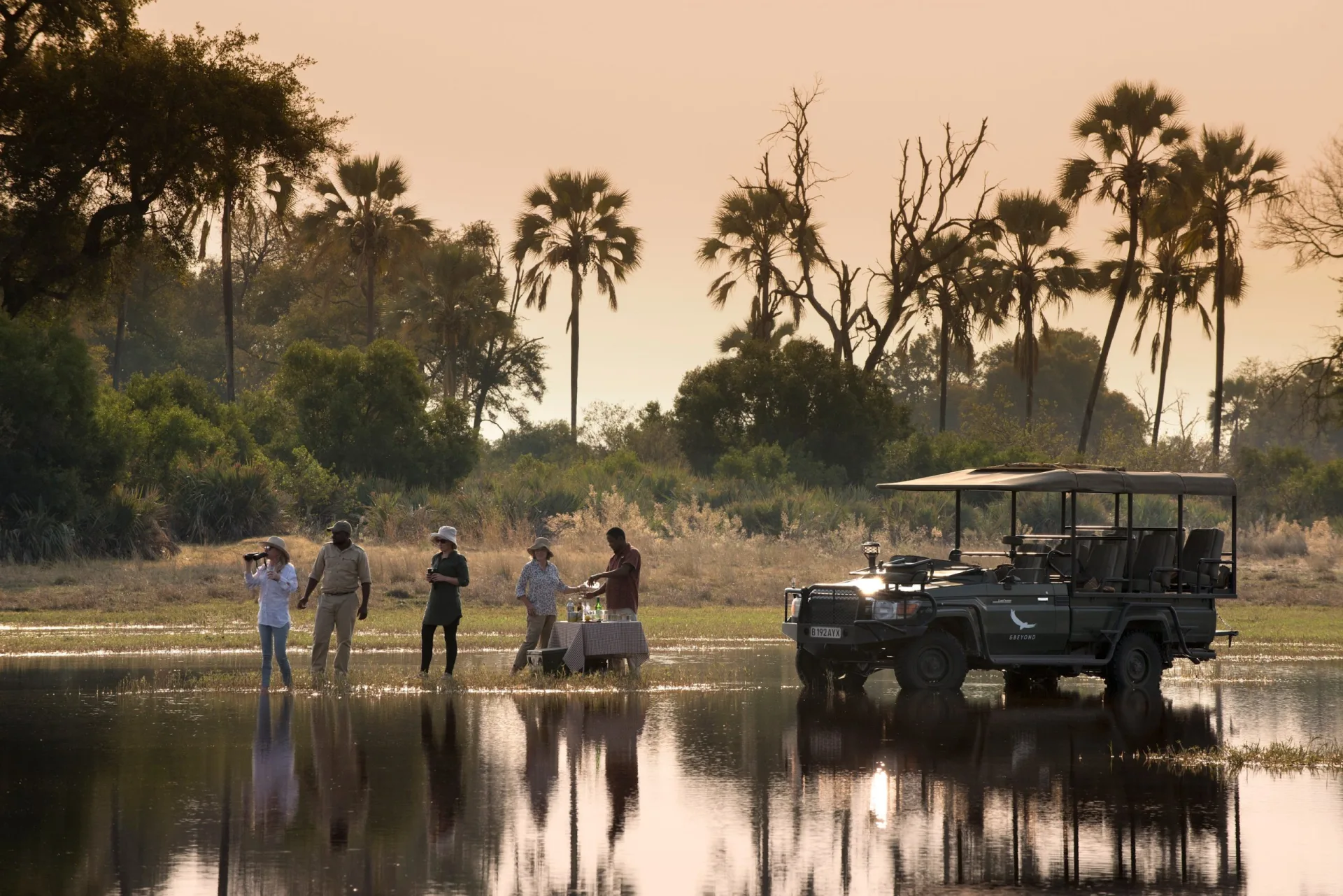 Okavango Delta safari Botswana, mokoro canoe and wildlife