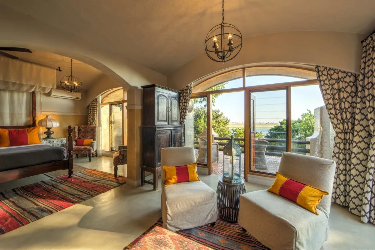 River-facing suite at Chobe Game Lodge, Chobe National Park