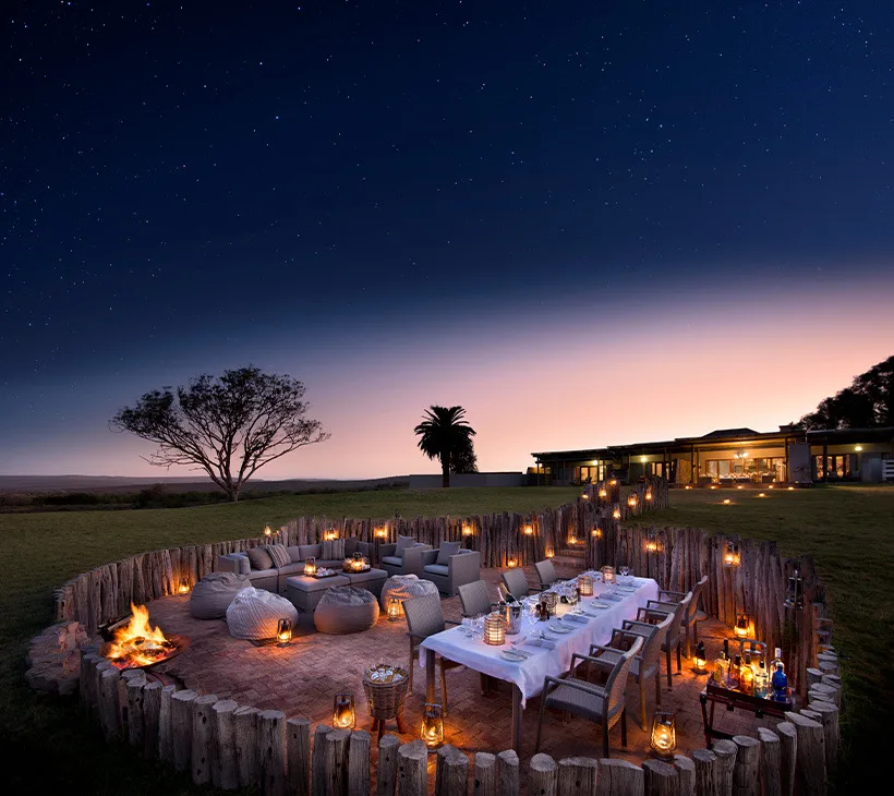 Boma dinner under the stars, Kwandwe Private Game Reserve, Eastern Cape