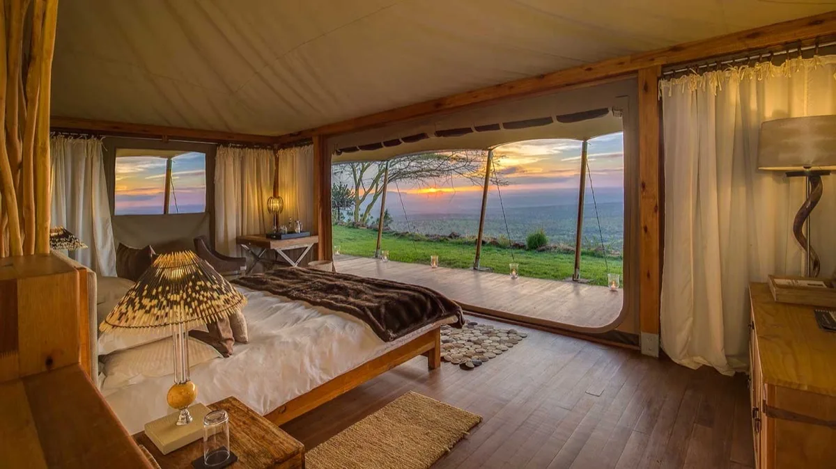 Tented suite with valley view, Loisaba Tented Camp, Laikipia