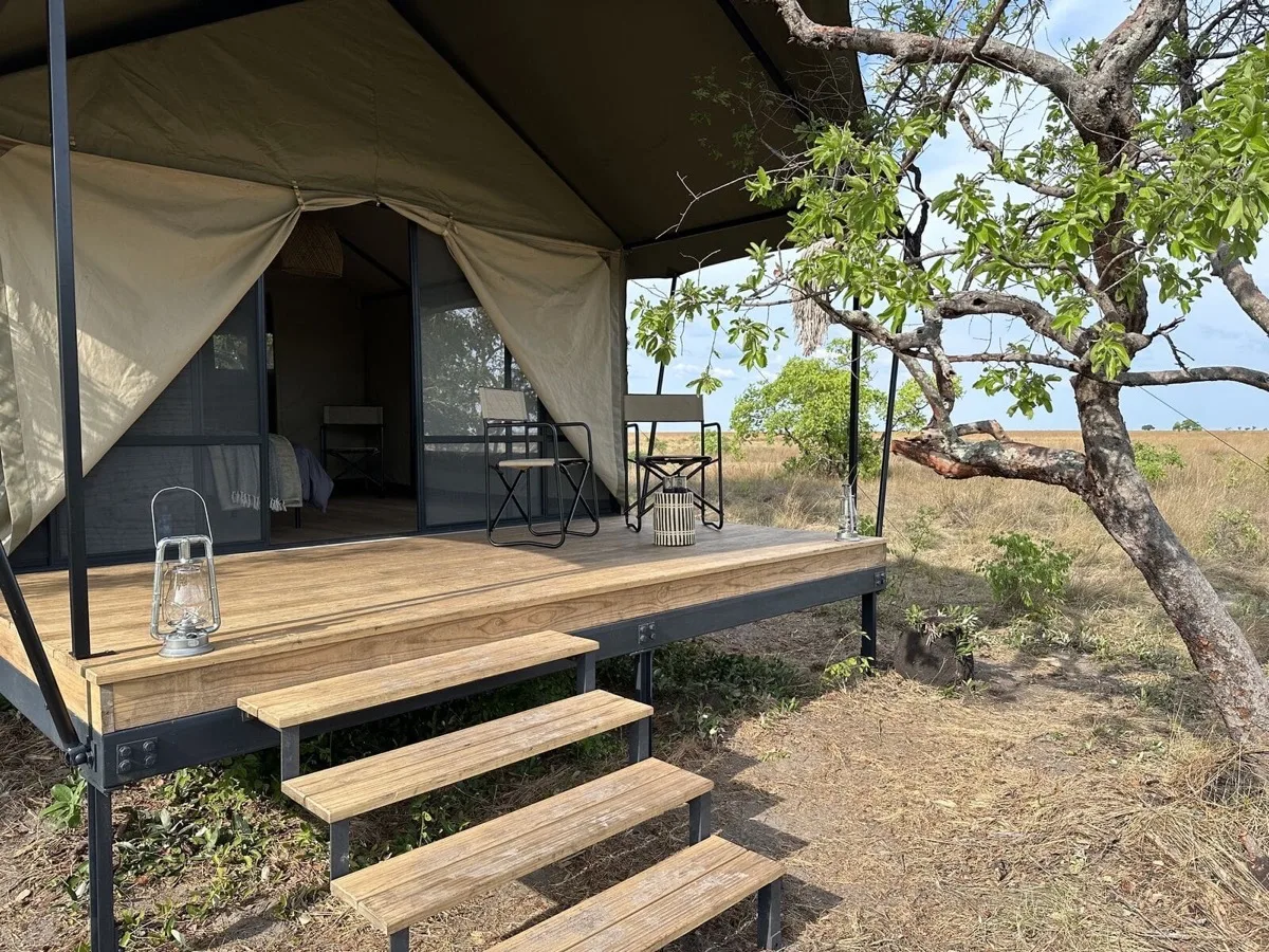 Safari camp on Liuwa Plain, western Zambia