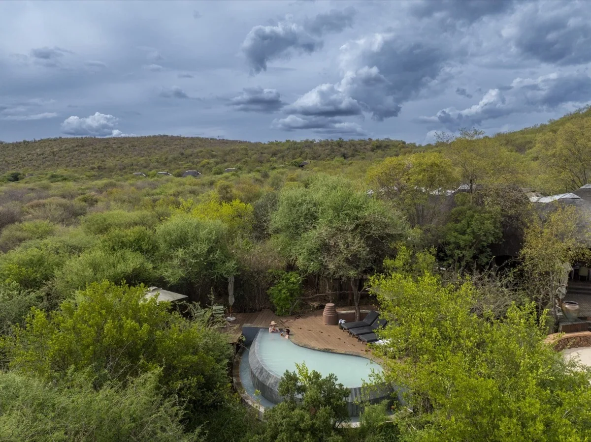 Kopano camp pool in the bushveld hills, Madikwe Safari Lodge, Madikwe