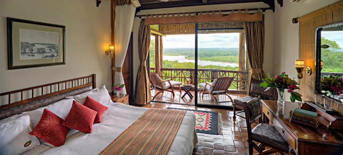 Room with a Nile view at Paraa Safari Lodge, Murchison Falls