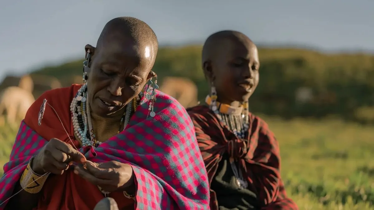 Maasai women beading near Ngorongoro, Tanzania