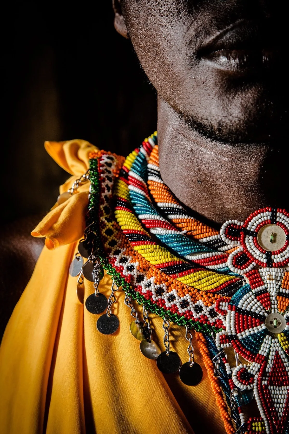 Samburu beadwork detail, Samburu National Reserve, Kenya