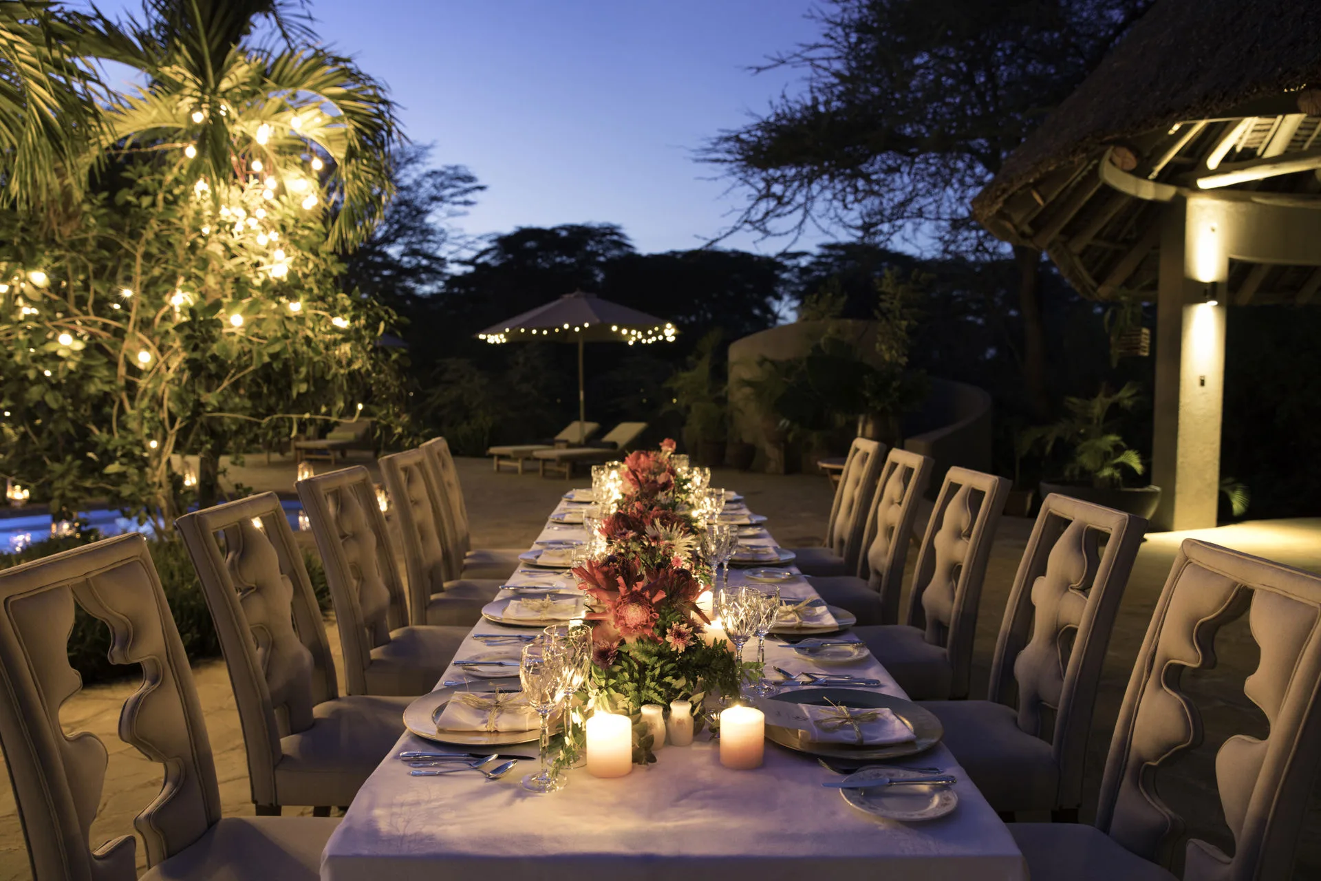 Dinner under the stars at Finch Hattons, Tsavo West, Kenya