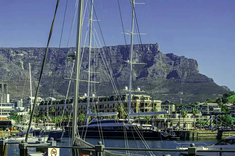 Table Mountain above the V&A Waterfront, Cape Town, South Africa